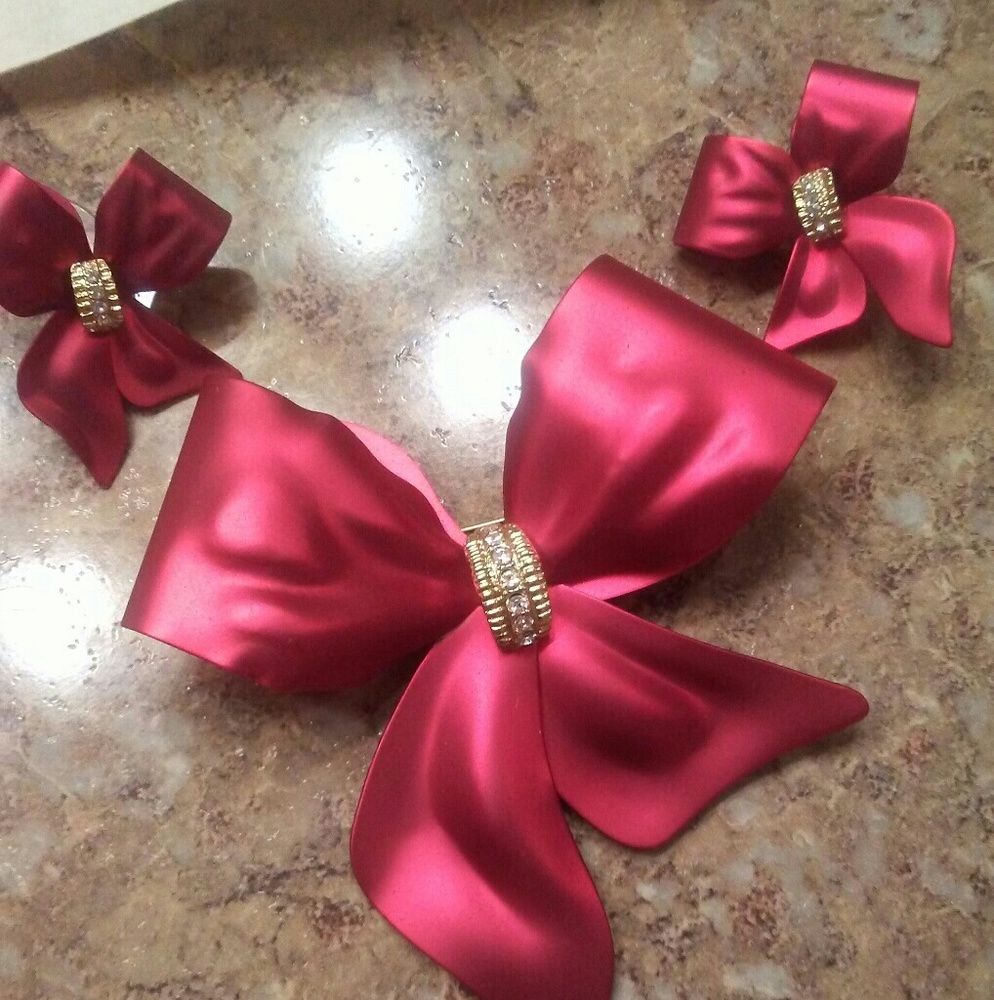 Brand New and cheap bow earrings,pin